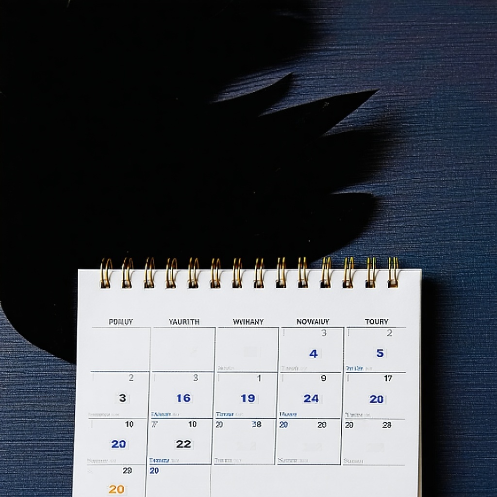 calendar date thumbnail dark and fancy
